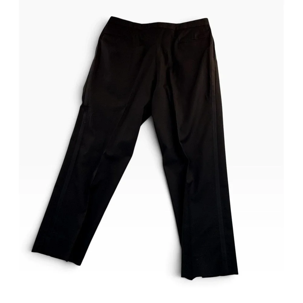 Jos A Bank Tuxedo Black 46R Wool Satin Trim Pleated Pant *Pin hole in lapel